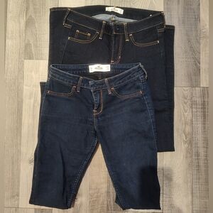 Two Pair Dark Blue Women's Jeans